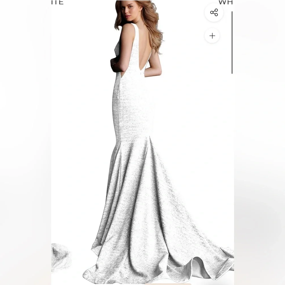 NWT JOVANI 47075 Elegant Sleeveless Pink Evening Gown Size 8 - Picture 5 of 17